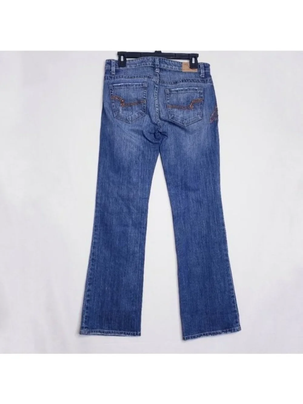 American Eagle Stretch Boot Beaded Distressed Bootcut Jeans Y2K Women's Size 6